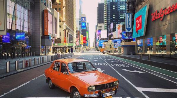 simbolul auto al romaniei pe strazile din new york