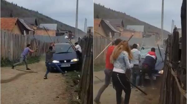 scandal in sacele mai multe persoane s au luat la bataie politistii au intervenit