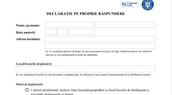 fara declaratie pe propria raspundere data la care renuntam