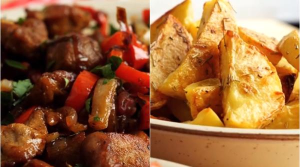 tigaie rapida cu ceafa de porc si cartofi la cuptor reteta delicioasa a saptamanii