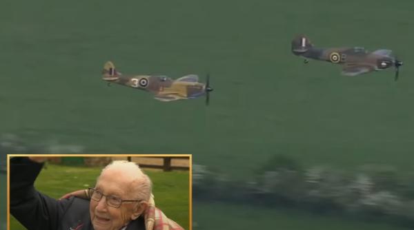 capitanul tom a implinit 100 de ani regina l a felicitat iar armata l a omagiat printr un zbor de onoare