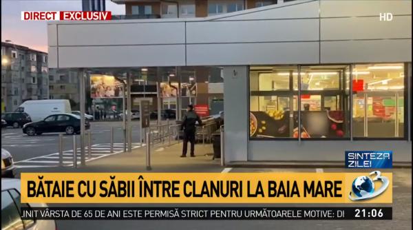 magazin lidl luat cu asalt cu sabiile de mai multi hoti
