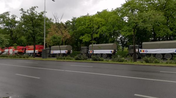 convoi de 20 de autovehicule plin cu echipamente spre republica moldova