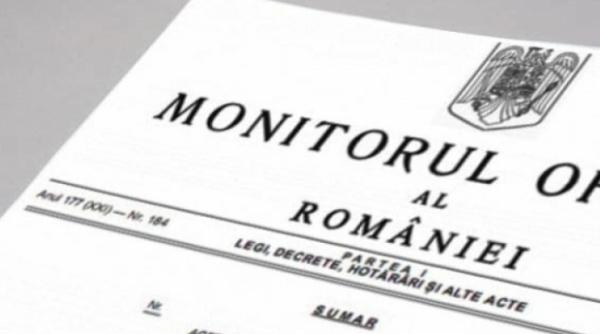 hotararea pentru aprobarea instituirii starii de alerta publicata in monitorul oficial