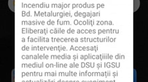 ro alert in urma incendiului de pe bulevardul metalurgiei