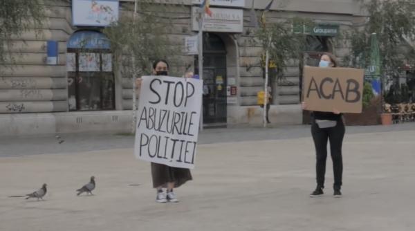 protest in bucuresti in piata universitatii