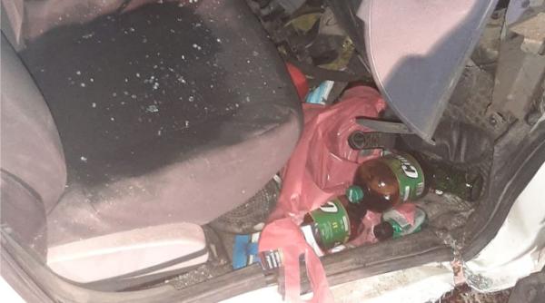 accident pe a2  conducea cu berea langa el  alcoolemia care i a surprins pe politisti