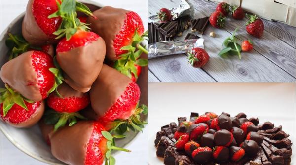 capsune trase in ciocolata