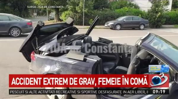 accident grav in constanta o femie in coma dupa ce si a prins capul in trapa masinii