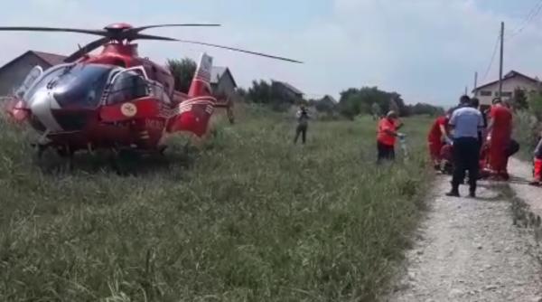 barbat surprins sub un mal de pamant a intervenit elicopterul smurd