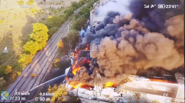 incendiu violent la fabrica de orez