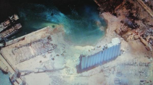 video imagini din satelit dupa explozia din beirut s a format un crater urias