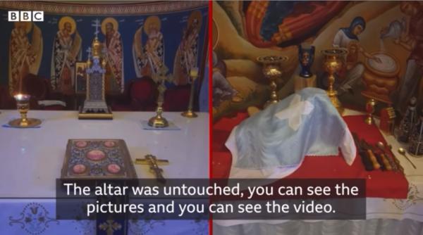 minune divina altarul unei biserici neatins de explozia devastatoare din beirut video