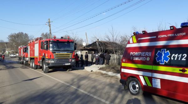 pericol in timis cabina unui camion incarcat cu 24 tone de azotat de amoniu a luat foc