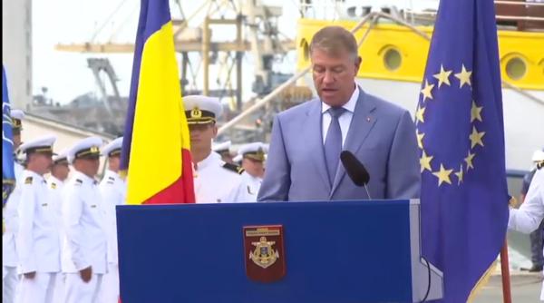 klaus iohannis mesaj de ziua marinei in portul militar constanta