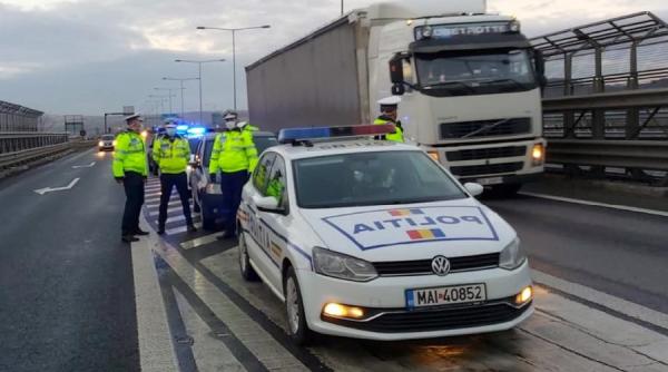 accident in lant pe autostrada a1  trafic restrictionat