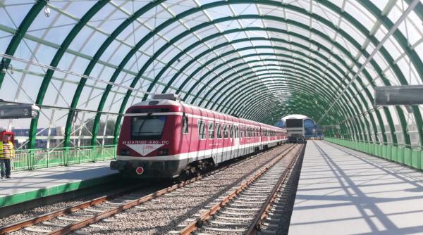 primul tren de test la aeroportul otopeni