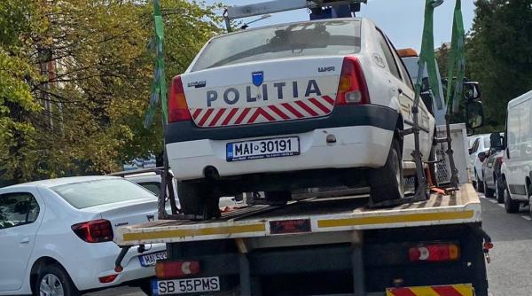 parcata gresit masina de politie ridicata de pe strada  ipj  anulam sansa unei postari virale