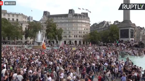 proteste de amploare la londra politia a intervenit pentru ca multimea nu a respectat distantarea sociala