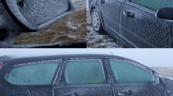 au inghetat masinile pe transfagarasan zapada de cativa centimetri