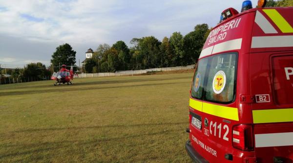 barbat ranit grav din cauza unui zdrobitor de struguri elicopterul smurd intervine de urgenta