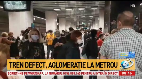 atentie aglomeratie la metrou circulatia este blocata