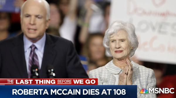 roberta mccain mama fostului senator american john mccain a murit