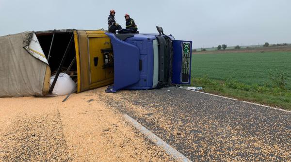 sofer ranit dupa ce s a rasturnat cu tir ul pe dn 2b trafic blocat total