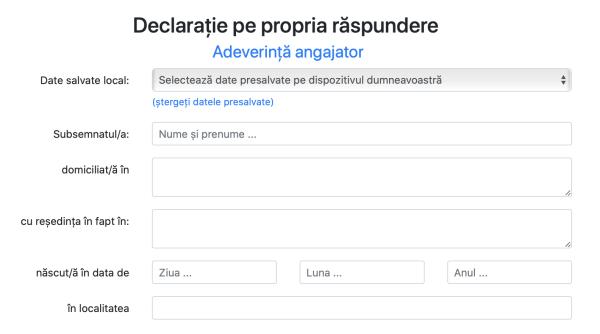 declaratia pe propria raspundere devine obligatorie de la noapte o poti completa online aici