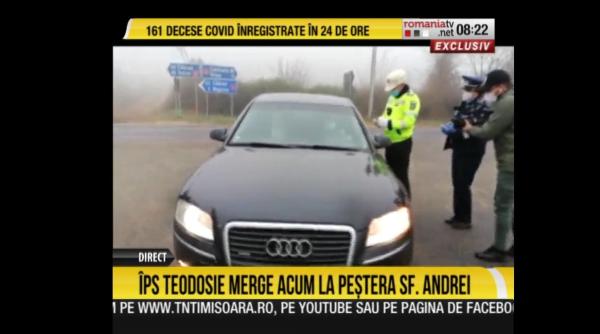teodosie oprit de politie in drum spre sfantul andrei