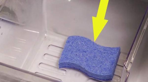 pune un burete in frigider si asteapta cateva minute vei observa minunea