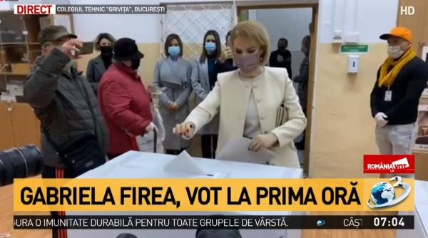 gabriela firea la prima ora la urne am votat cu gandul la bucurestenii mei dragi