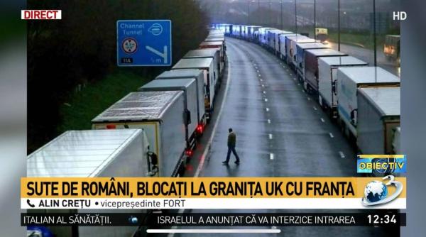 sute de oameni printre care si romani sunt blocati la granita marii britanii cu franta