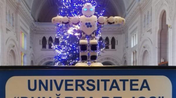 video robotul talentat care ii colinda pe angajatii universitatii dunarea de jos din galati