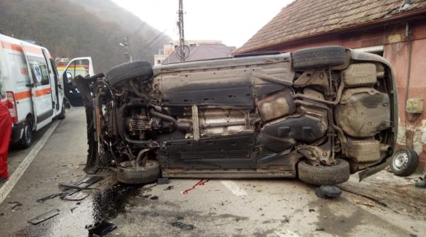 accident grav la dej o femeie a ramas incercerata