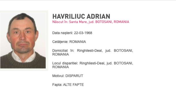 un barbat din botosani a disparut dupa ce a plecat spre iasi