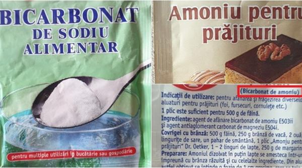 care este diferenta dintre bicarbonatul de sodiu si bicarbonatul de amoniu