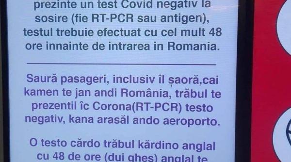 anunt in limba rromani pe aeroportul luton dupa avertismentul pentru hoti scris in limba romana din supermarketul londonez