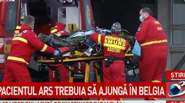 pacientul ars de la iasi care trebuia sa ajunga in belgia intors din drum avionul avea defectiuni tehnice