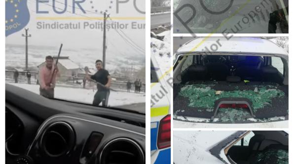 politisti atacati cu pietre si bate in maramures imagini greu de privit video