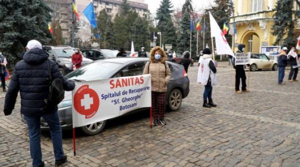 sanitas nou protest in fata guvernului