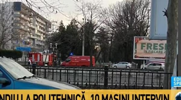 incendiu zona politehnica interventie de urgenta