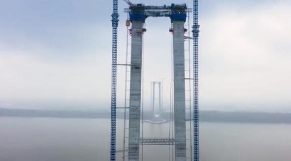 stadiul lucrarilor la podul peste dunare  de la braila