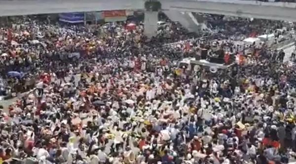 lovitura de stat din myanmar protest masiv in cel mai mare oras yangon video