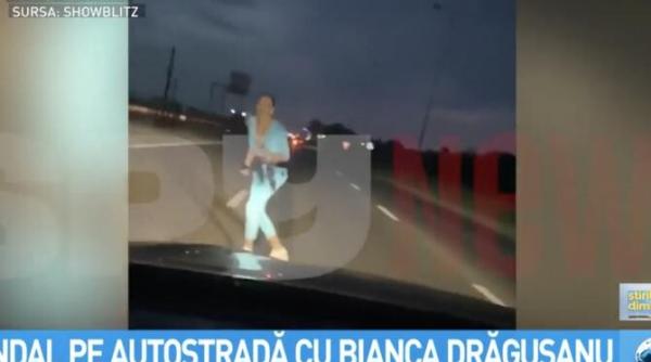 scene socante cu bianca dragusanu pe autostrada