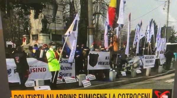 protest la cotroceni politistii cer o intalnire cu presedintele iohannis