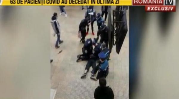 scandal la metrou la statia unirii interventie in forta