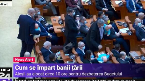 parlamentarii psd au venit cu bebelusi la dezbaterea pe buget