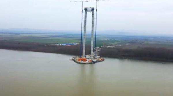 pod peste dunare la braila stadiul lucrarilor