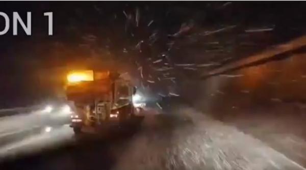 ninge pe dn1 la predeal interventie a drumarilor video